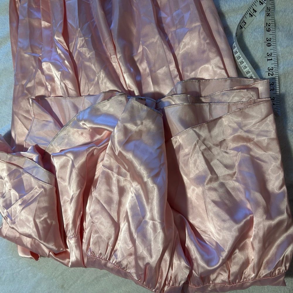 Vintage 1970’s 80’s Gold Label Gunne Sax Dress Peach Pink Lace Satin Size 9 - Picture 12 of 17